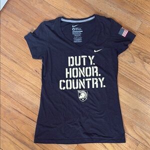 Women’s USMA Black Nike Graphic V-Neck T-Shirt/Size M